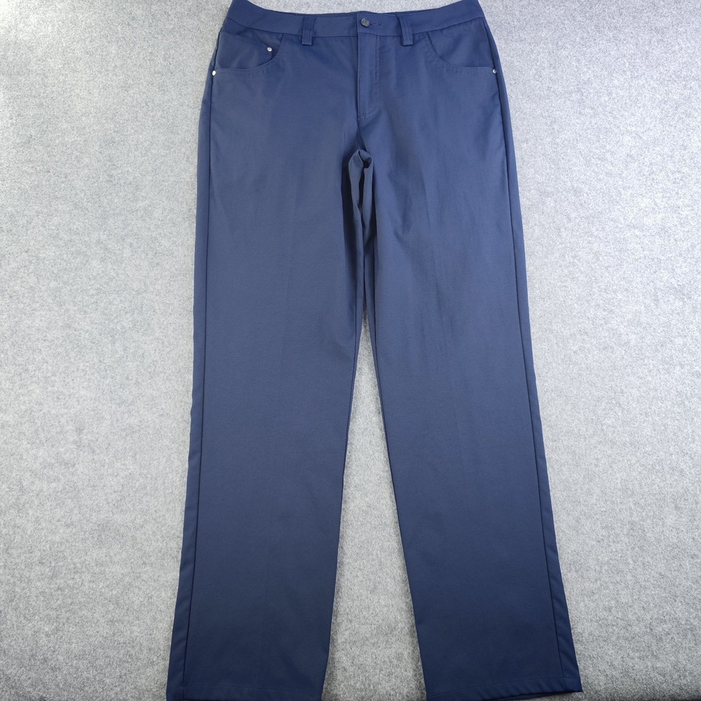 Puma Golf Pants Mens 33x32 Blue Performance 5 Pocket Stretch Flat Front